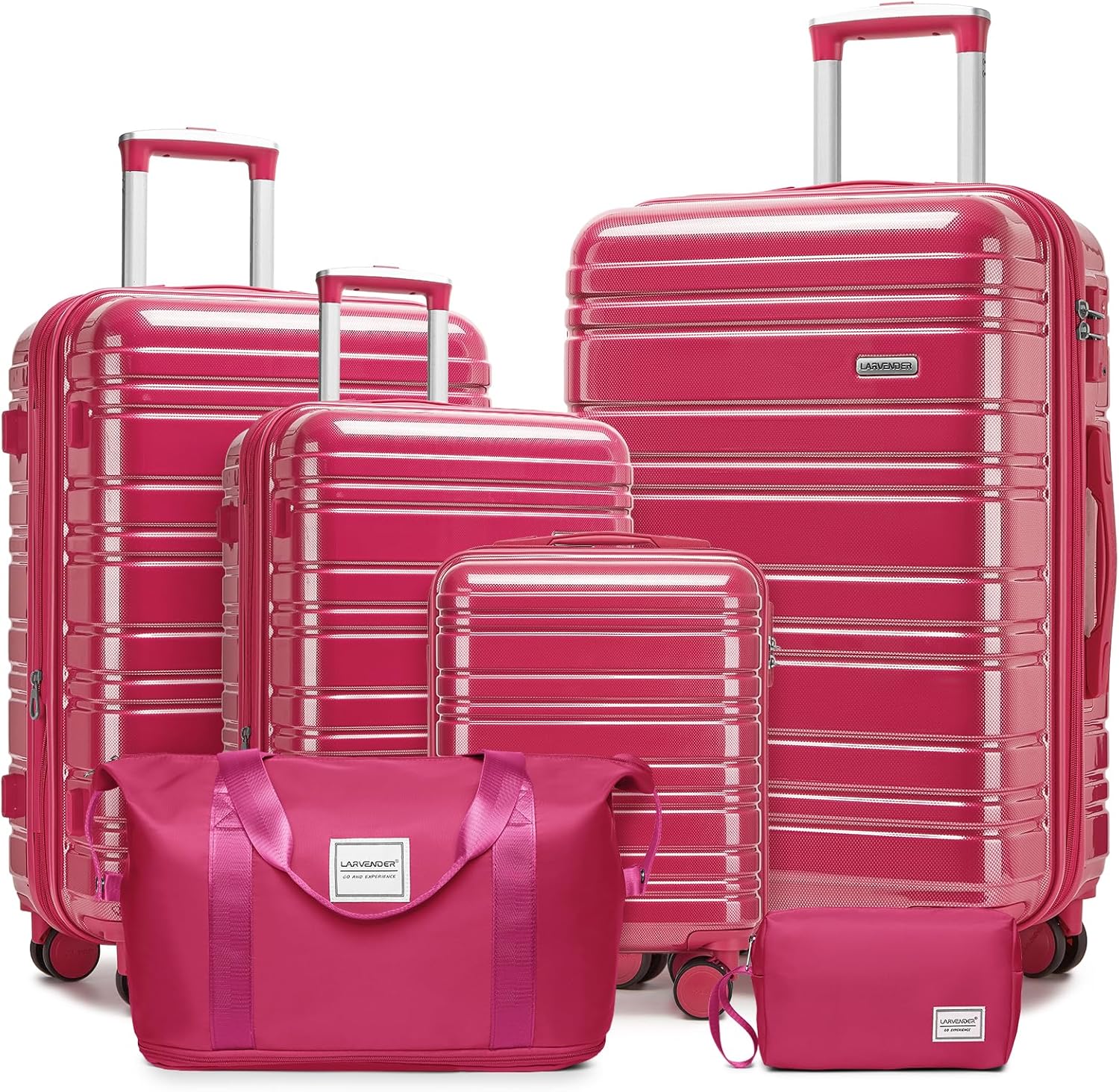 6-piece luggage set, expandable hardshell suitcase set with spinner wheels, lightweight rolling luggage set wourant