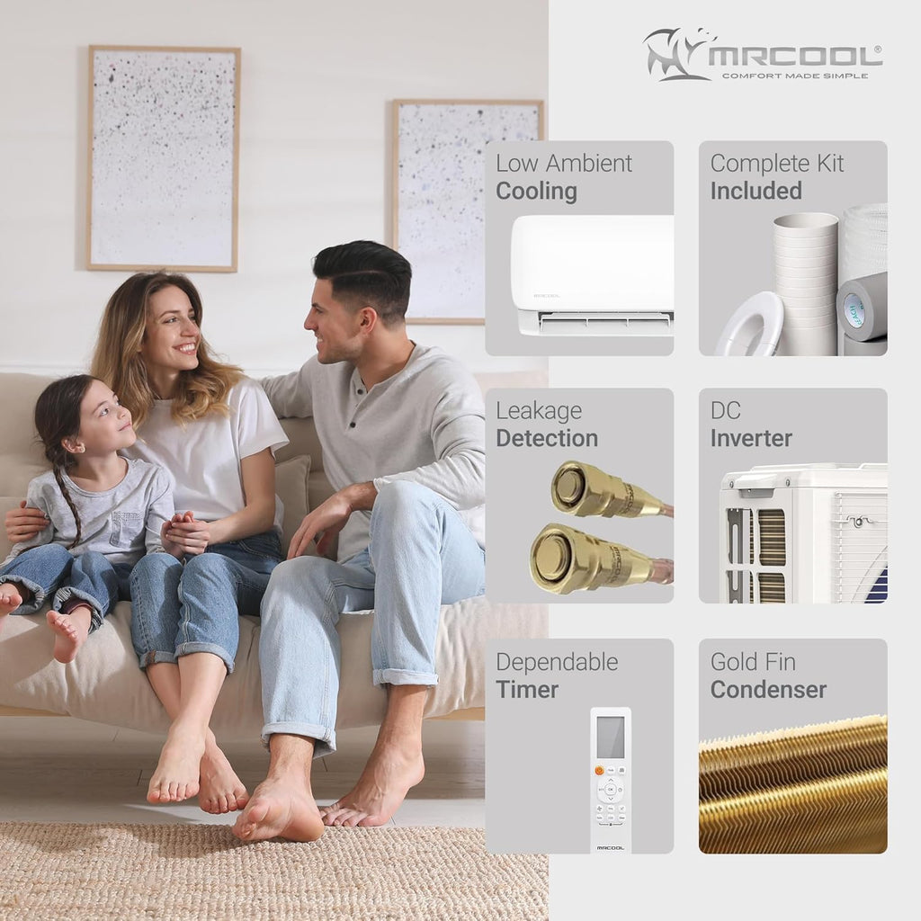 MRCOOL 24000 BTU 230V Ductless Inverter Mini Split Air Conditioner & Heat Pump System, Easy Pro Series - Wall-Mounted AC Unit w/Heating and Cooling for Home, Office & Commercial Space wourant