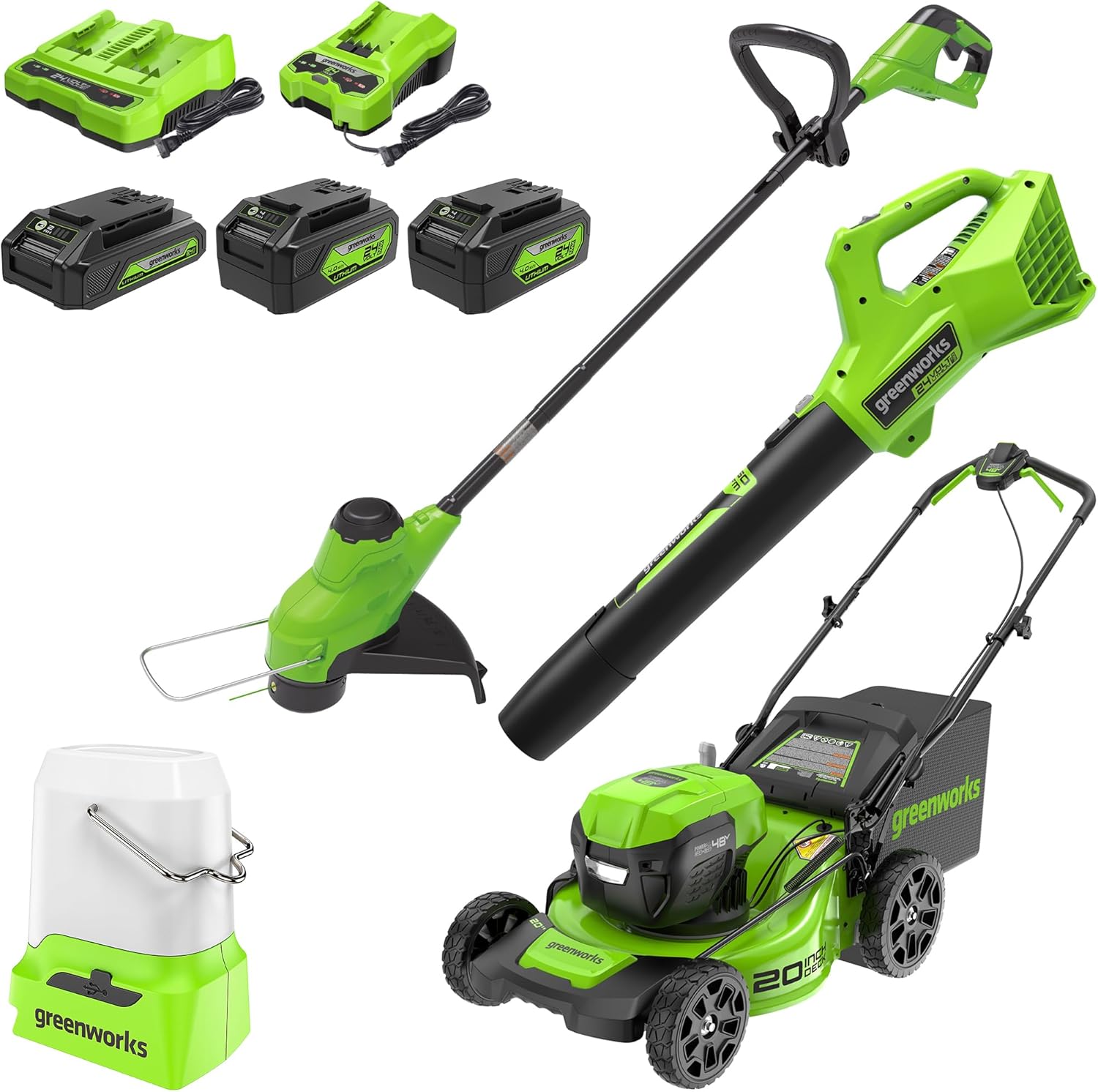 Greenworks 48V (24V x 2) 17" Cordless (Push) Lawn Mower (200+ Compatible Tools) wourant