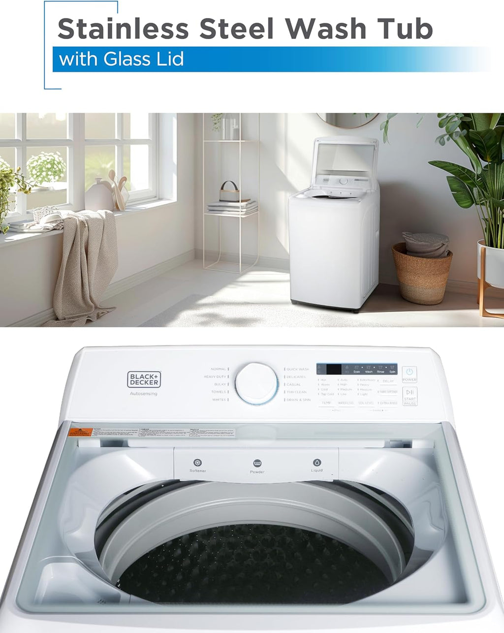 Portable Washer 6.6 lb. Capacity Washing Machine for Homes & Apartments 5 Wash Cycles Quick Connect Sink Adapter and Drain Hose Included Transparent Lid wourant