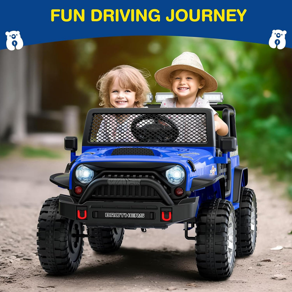 L8 Ride On Car, 2 Seater, 12V Kids Electric Car w/Remote Control, 4-Wheel Suspension, Bluetooth Speaker, Multi Music Modes, 3 Speeds, LED Lights, Xmas & Birthday Gift Ideas for Kids Ages 3+ wourant