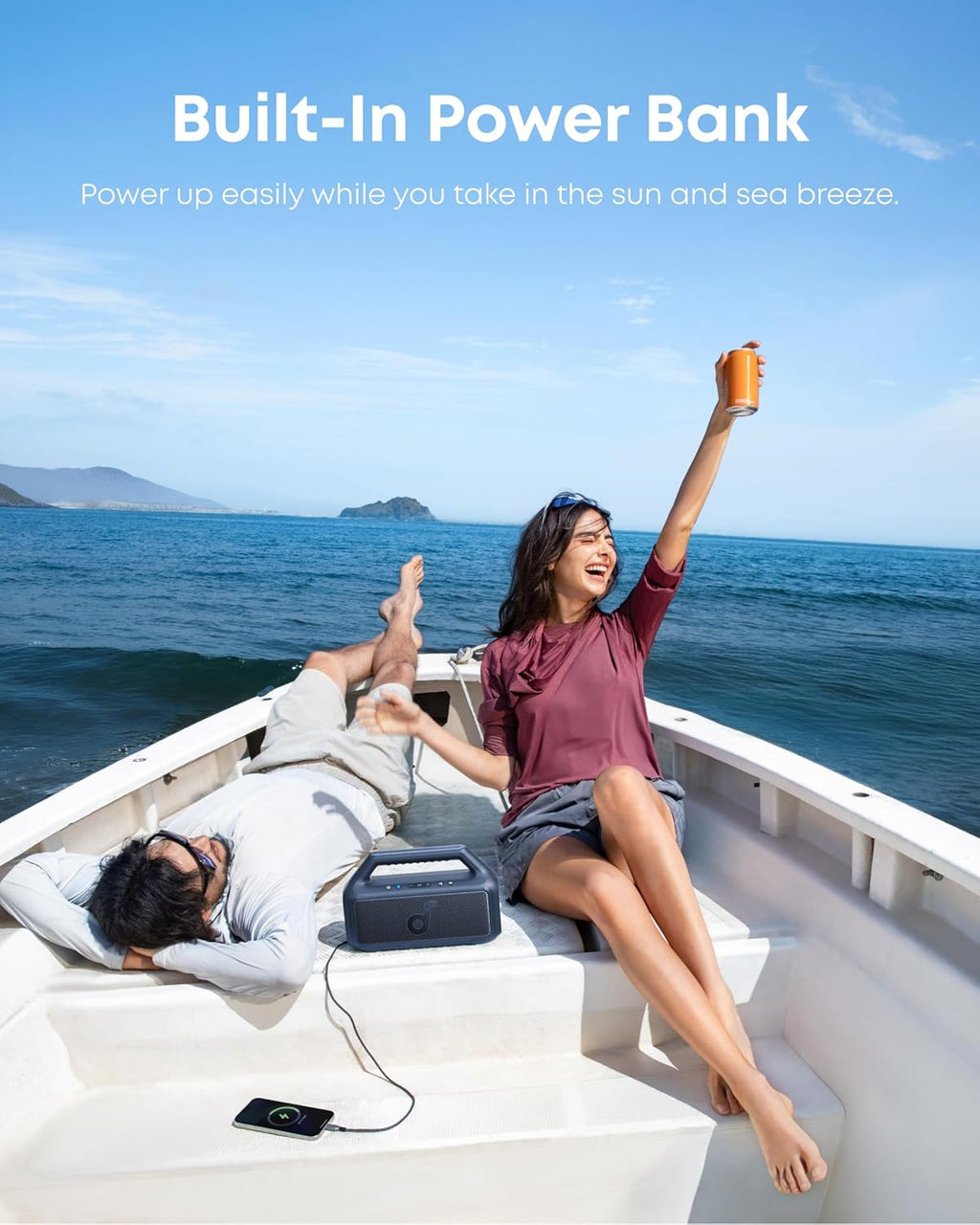 Outdoor Speaker, 80W, Subwoofer, BassUp 2.0, 24H Playtime, IPX7 Waterproof, Floatable, RGB Lights, USB-C, Custom EQ, Bluetooth 5.3, Portable for Camping, Beach, and Backyard wourant
