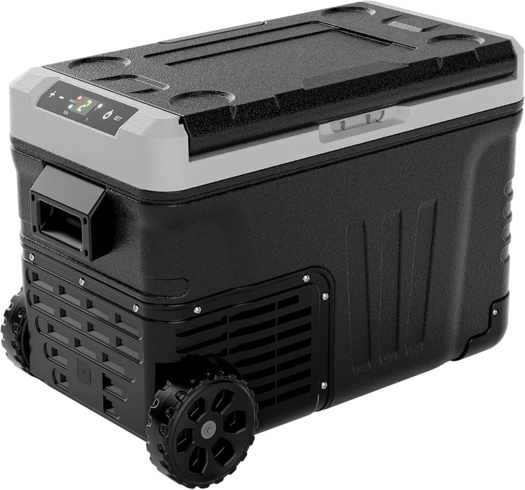 EUHOMY 12 Volt Refrigerator 53QT(50L) Electric Cooler Portable Freezer 12V/24V DC wourant