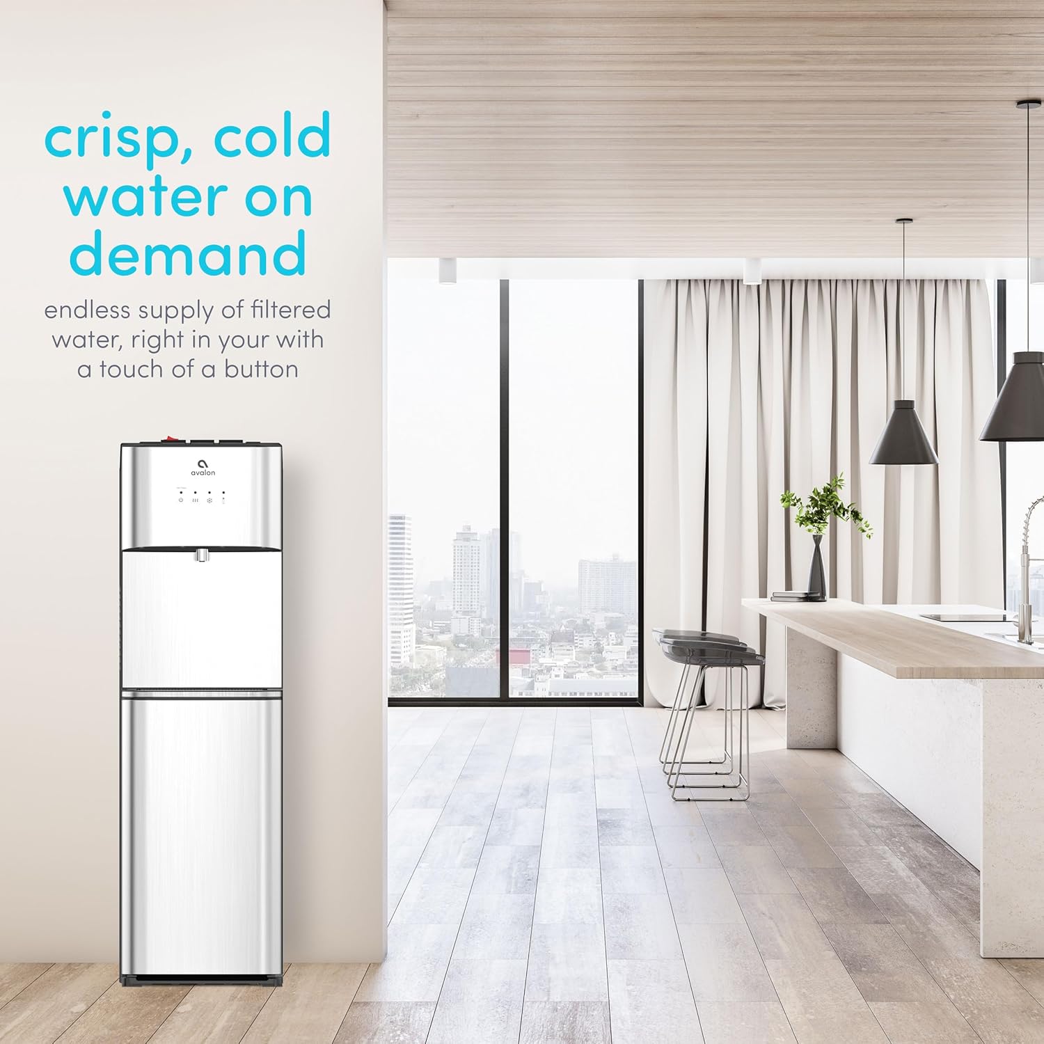 Avalon Self Cleaning Bottleless Water Cooler Water Dispenser 3 Temperature Settings wourant