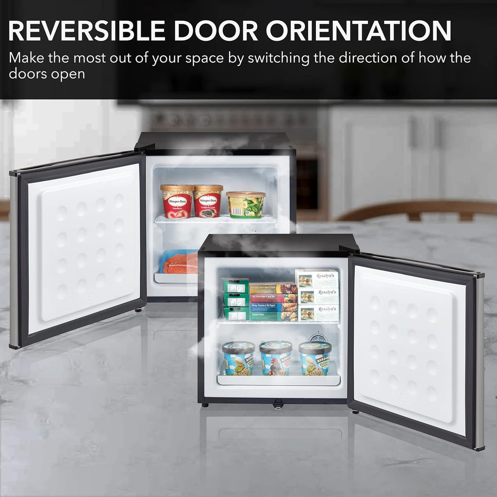 Whynter CUF-112SS Mini, Energy Star Rated Small Upright Freezer with Lock, Stainless Steel -1.1 Cubic Feet wourant