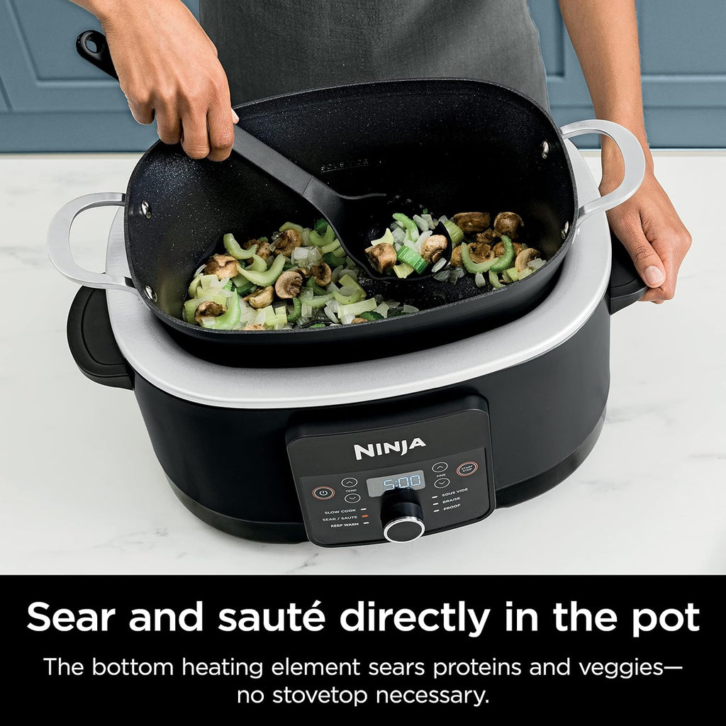 Ninja Slow Cookers 8.5-Quart Multi-Cooker with Dutch oven, steamer, glass lid with integrated spoon, nonstick and oven-safe pot wourant