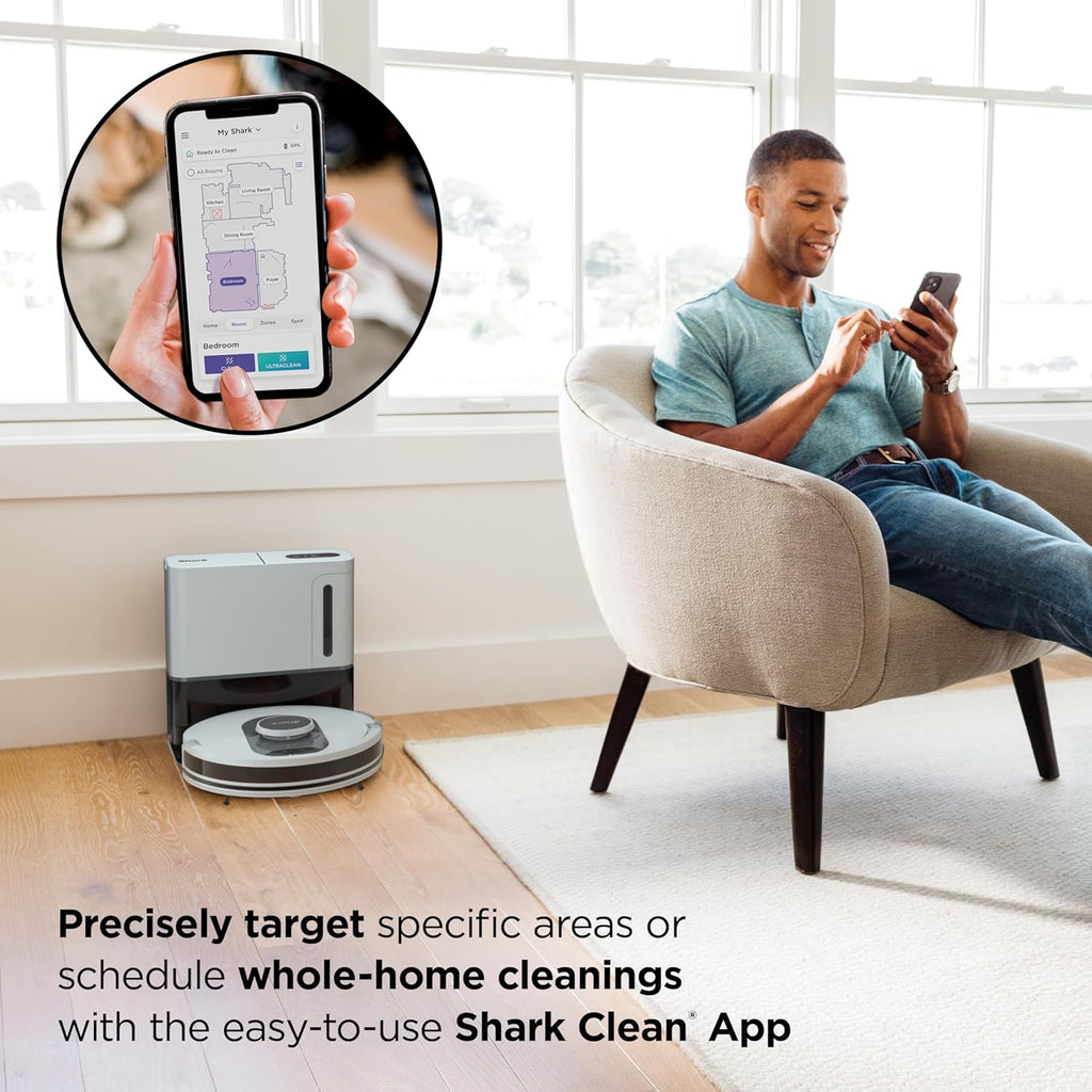 Voice Control Robot Vacuum with Matrix Clean Navigation, Home Mapping, 60-Day Capacity, XL Self-Empty Base for Homes with Pets, Carpet & Hard Floors, Cool Grey wourant