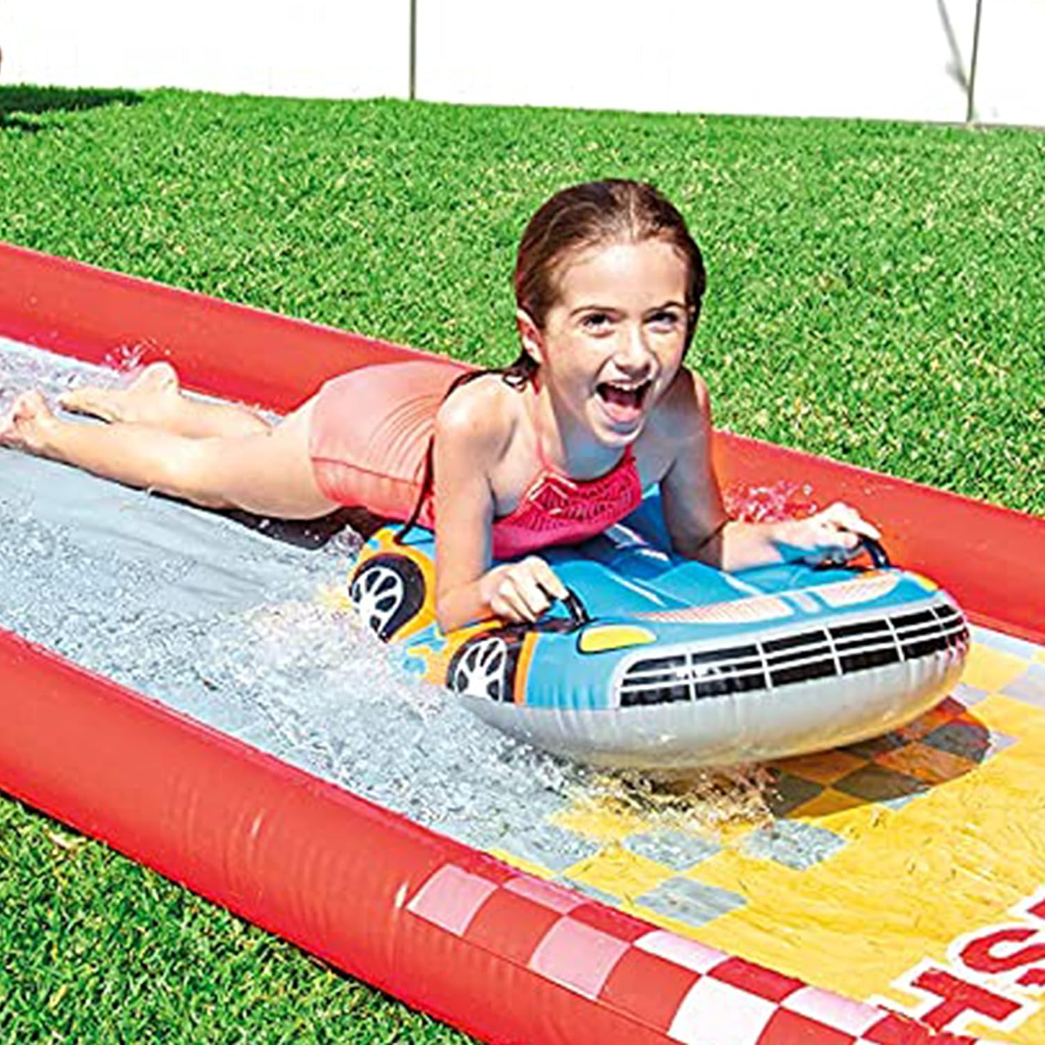 Intex 96" x 78" x 28" Inflatable Jungle Adventure Play Center Spray Kiddie Pool - Backyard Kids Water Slide, Outdoor Blow-Up Splash Pad for Toddlers wourant