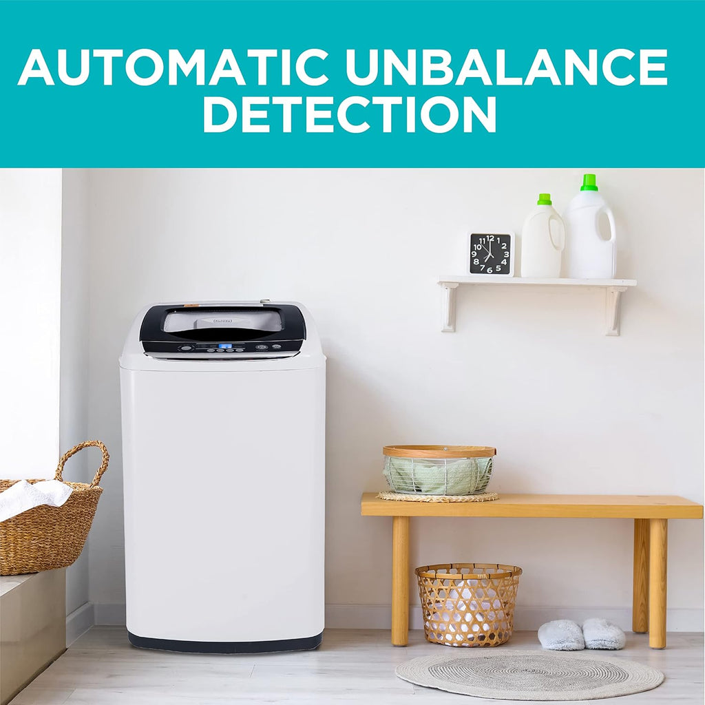 Portable Washer 6.6 lb. Capacity Washing Machine for Homes & Apartments 5 Wash Cycles Quick Connect Sink Adapter and Drain Hose Included Transparent Lid wourant