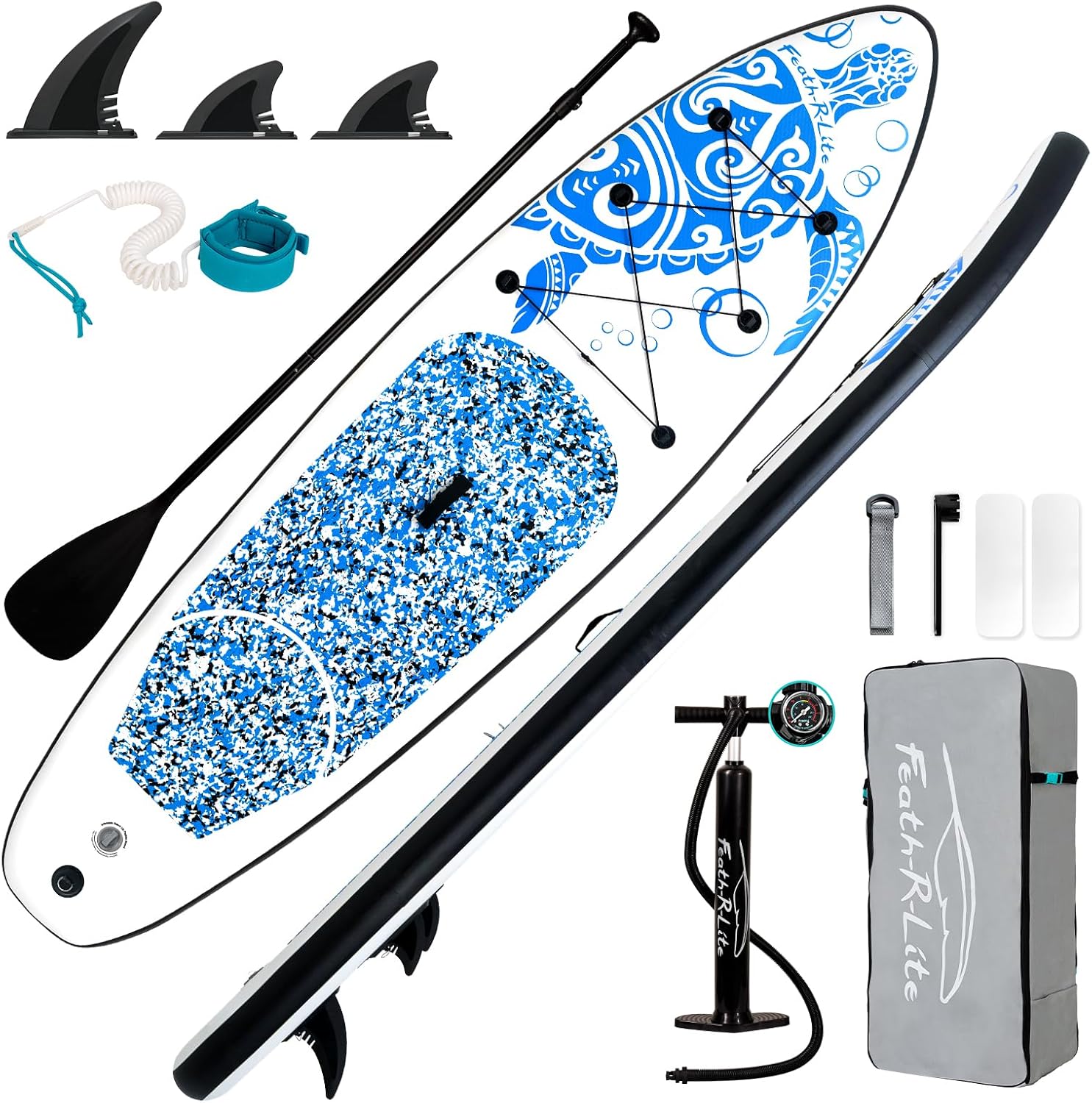 FEATH-R-LITE Inflatable Ultra-Light Stand Up Paddle Board for All Skill Levels