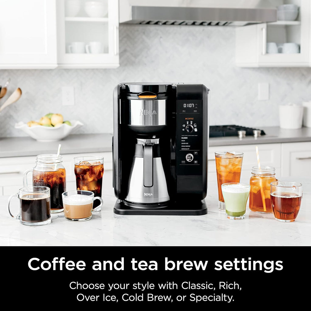 Ninja Hot and Cold Brewing System, Tea and Coffee Maker with Auto-iQ, 50 oz Thermos, and Frother wourant