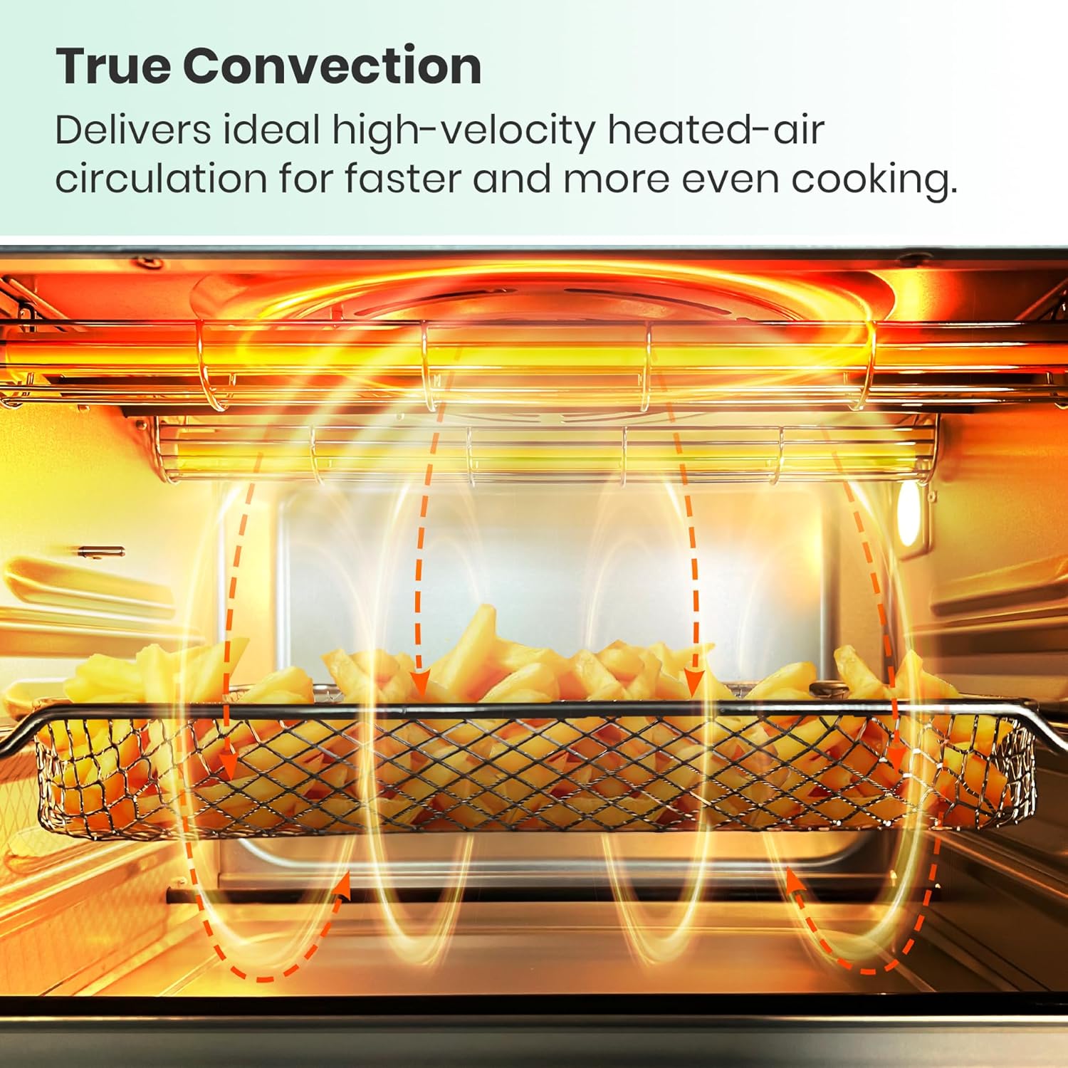 Infrared Heating Air Fryer Toaster Oven, Extra Large Countertop Convection Oven 10-in-1 Combo, 6-Slice Toast, Enamel Baking Pan Easy Clean with Recipe Book, Black Matte Stainless Steel wourant