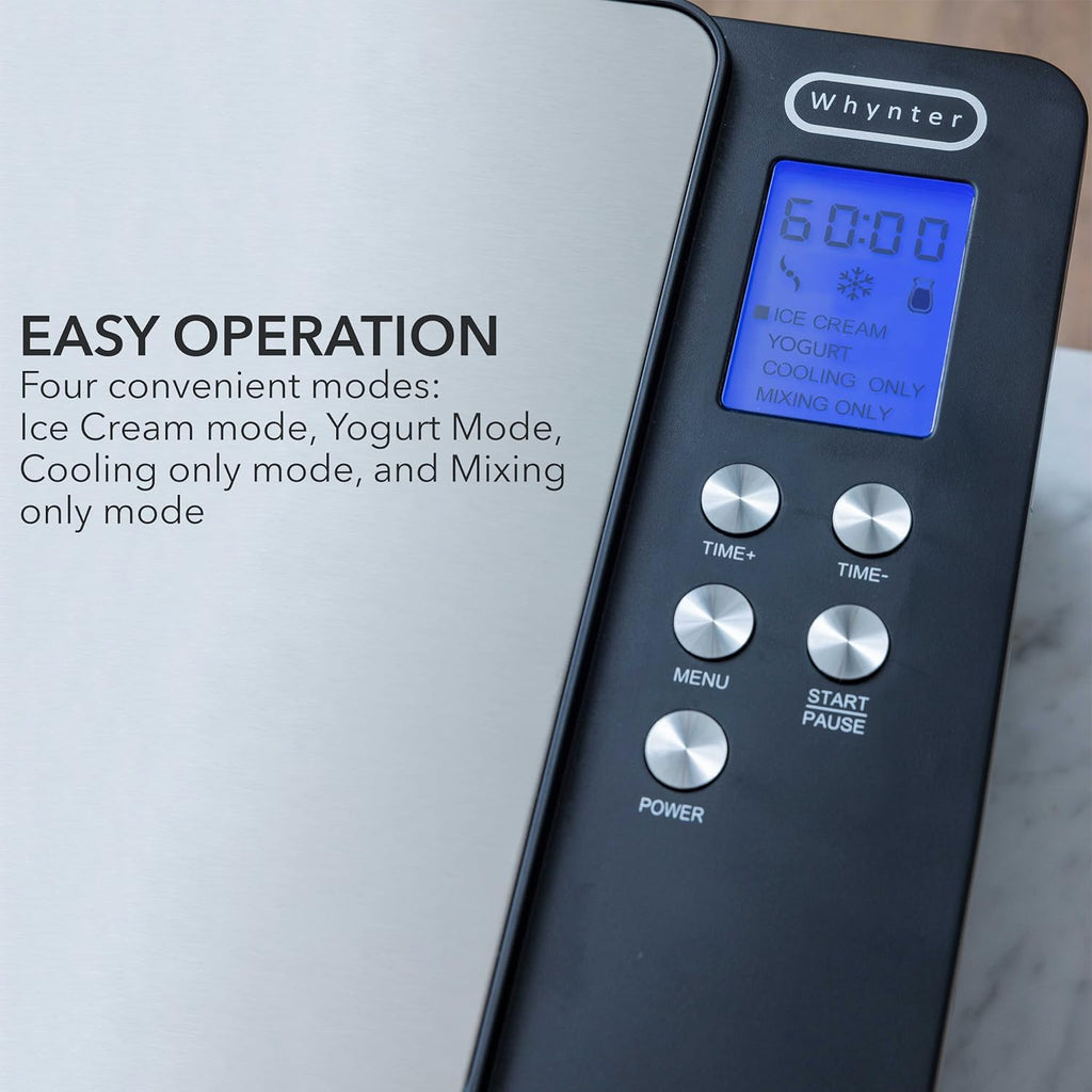 Whynter ICR-300SS 0.5-Quart Stainless Steel Rolled Ice Cream Maker With Compressor wourant