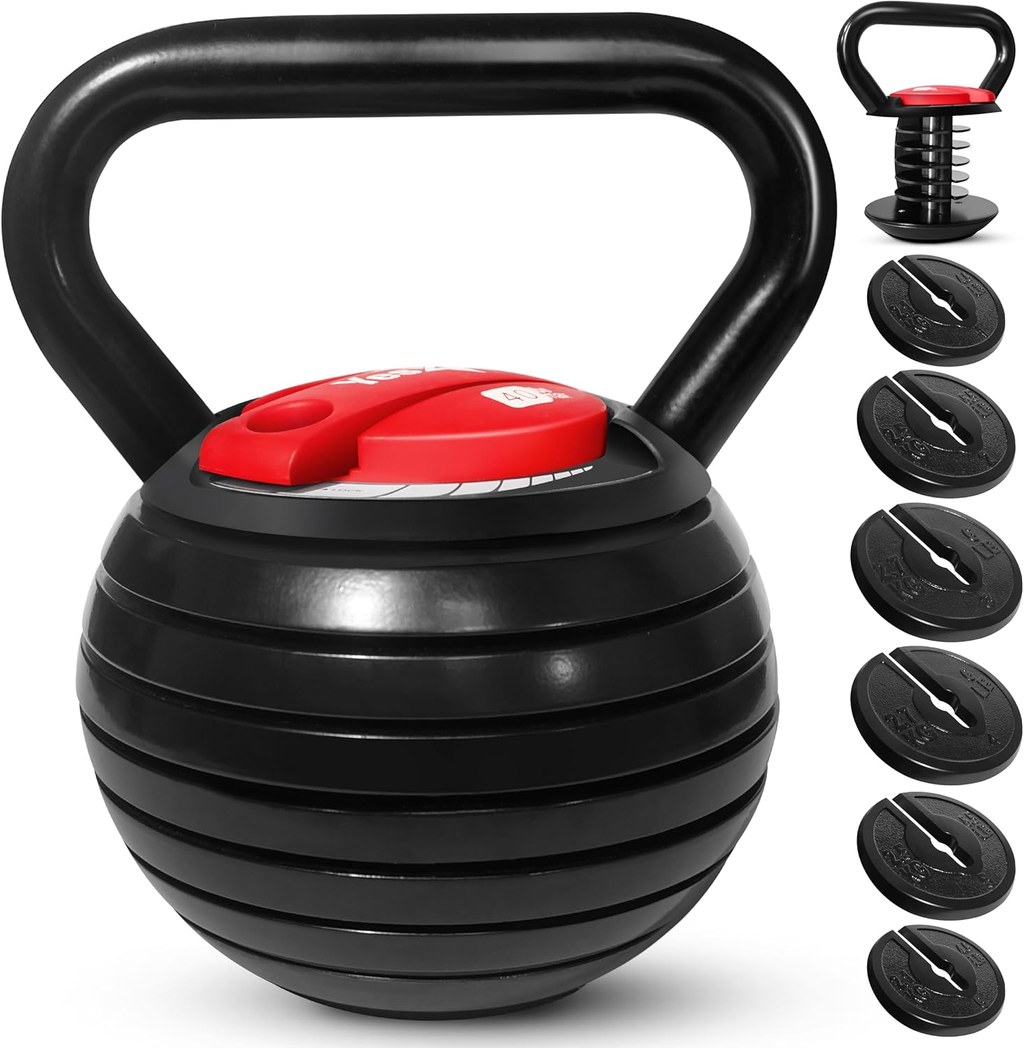 Yes4All Adjustable Kettlebell, Kettle Grip, Kettlebell Handle, Convert to Kettlebells Weight Set wourant