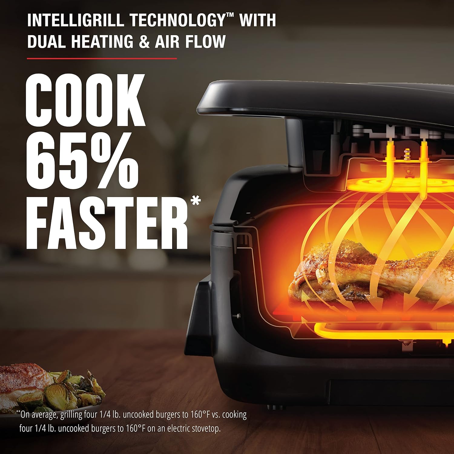 George Foreman Beyond Grill?7-in-1 Electric Indoor Grill with Air Fry Technology, MCAFD800D, Black, Large woonhhop