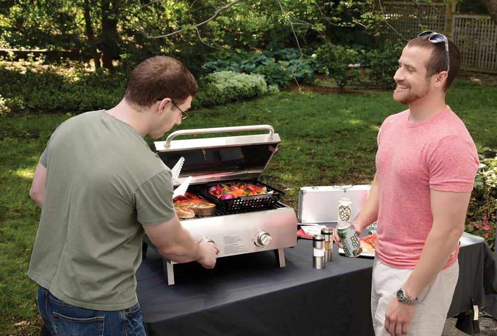 Cuisinart Chef's Style Tabletop Portable Propane Grill 20,000 BTU Stainless Steel Gas Grill wourant