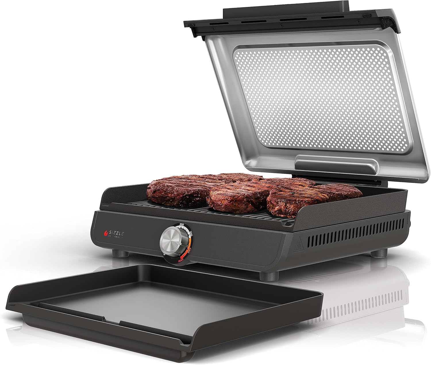 Griddle and Indoor Grill 14’ Electric Grill For Steak Burgers Salmon Veggies Pancake Griddle wourant
