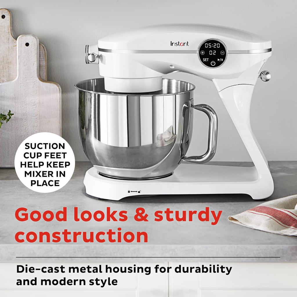 Instant Pot Instant Stand Mixer Pro 600W 10-Speed Electric Mixer with Digital Interface,7.4-Qt Stainless Steel Bowl,Dishwasher Safe Whisk,Dough Hook and Mixing Paddle wourant
