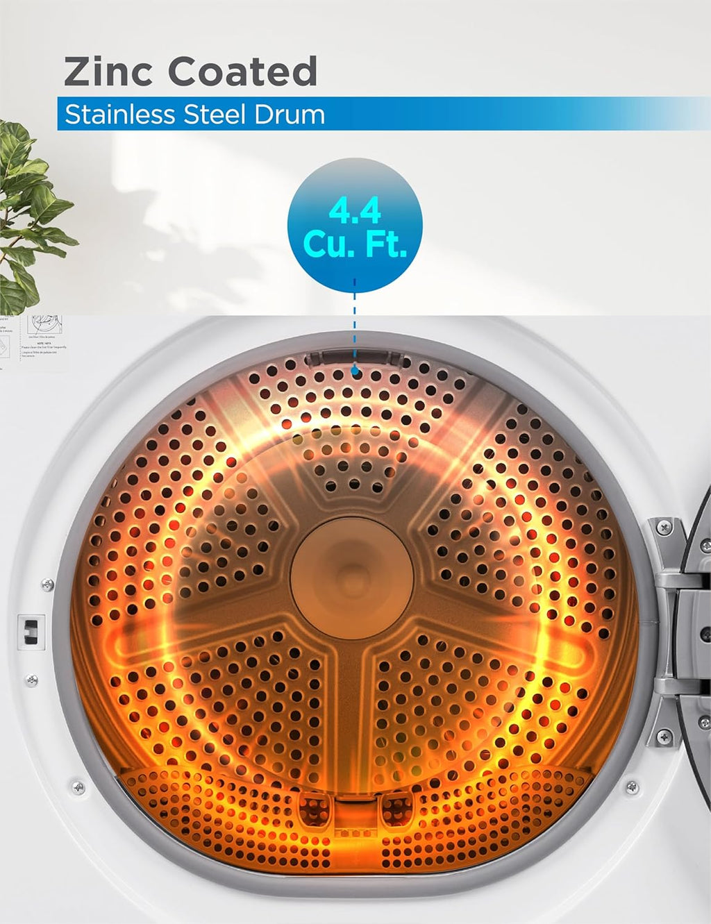 Compact Clothes Dryer, 1.5 Cu. Ft. 850W Electric Dryer, 120V Vented Portable Dryer with Stainless Steel Drum, for 5.5 lbs. of clothing for Standard Wall Outlet wourant