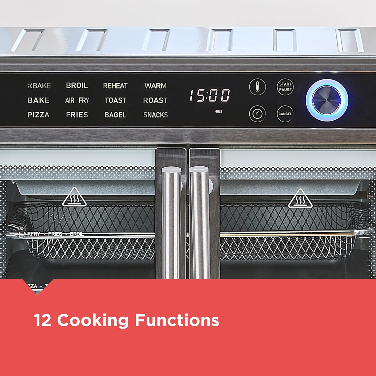 BLACK+DECKER Crisp 'N Bake Air Fryer Toaster Oven Combo, 12 in 1 Countertop Convection Oven Cooks Food Fast wourant