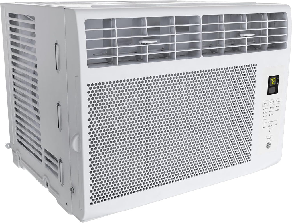 GE Window Air Conditioner Unit, 6,000 BTU for Small Rooms up to 250 sq ft. with Adjustable Fan and Cooling Settings, Perfect for Small Bedroom or Living Room, Easy Install Kit Included, White wourant