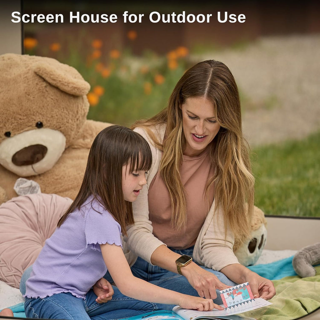 EAST OAK Screen House Tent Pop-Up, Portable Screen Room Canopy Instant Screen Tent 10 x 10 FT with Carry Bag for Patio, Backyard, Deck & Outdoor Activities, Beige wourant