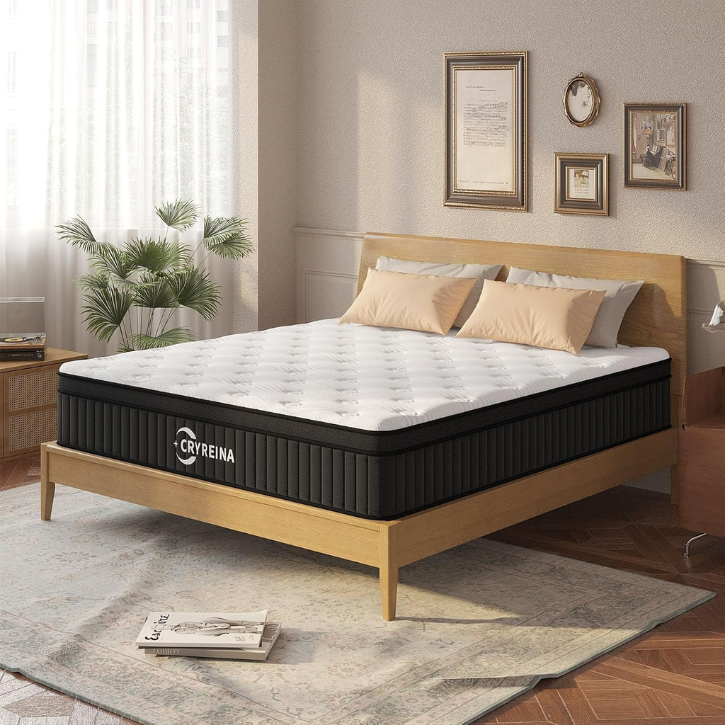 Queen Mattress, 12 Inch Queen Hybrid Mattress in a Box, Upgrade Individually Pocket Springs, Medium Firm, Pressure Relief, Breathable Comfort and Durable, CertiPUR-US Certified wourant