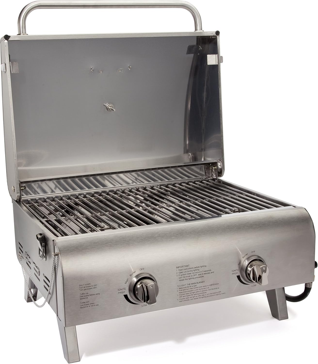 Cuisinart Chef Style Tabletop Portable Propane Grill 2 Burner Outdoor Gas Grill wourant