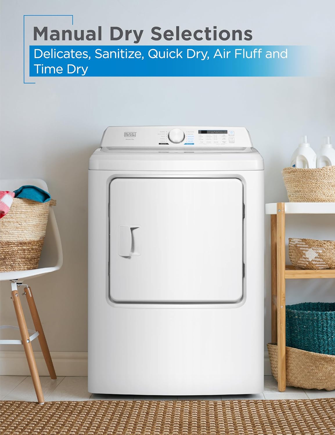 Compact Clothes Dryer, 1.5 Cu. Ft. 850W Electric Dryer, 120V Vented Portable Dryer with Stainless Steel Drum, for 5.5 lbs. of clothing for Standard Wall Outlet wourant