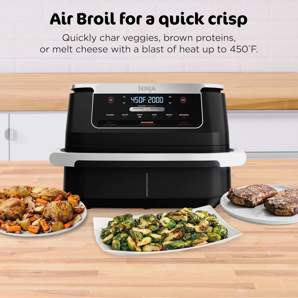 Ninja Foodi 6-in-1 FlexBasket Air Fryer with 7-Quart MegaZone and Basket Divider wourant