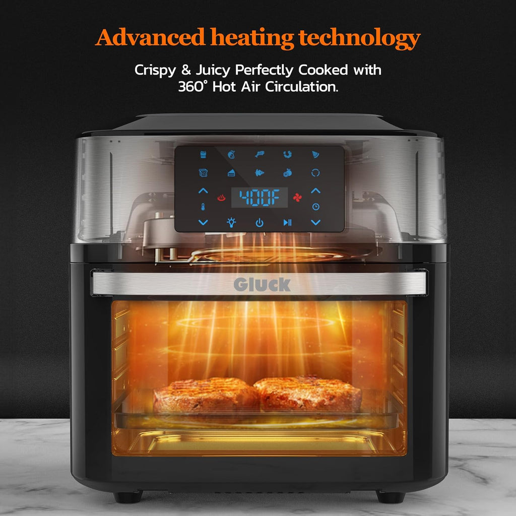 Large 20-quart air fryer 10-in-1 oven-air fryer combo Air fryer with rotisserie rack 3 dehydrating racks wourant
