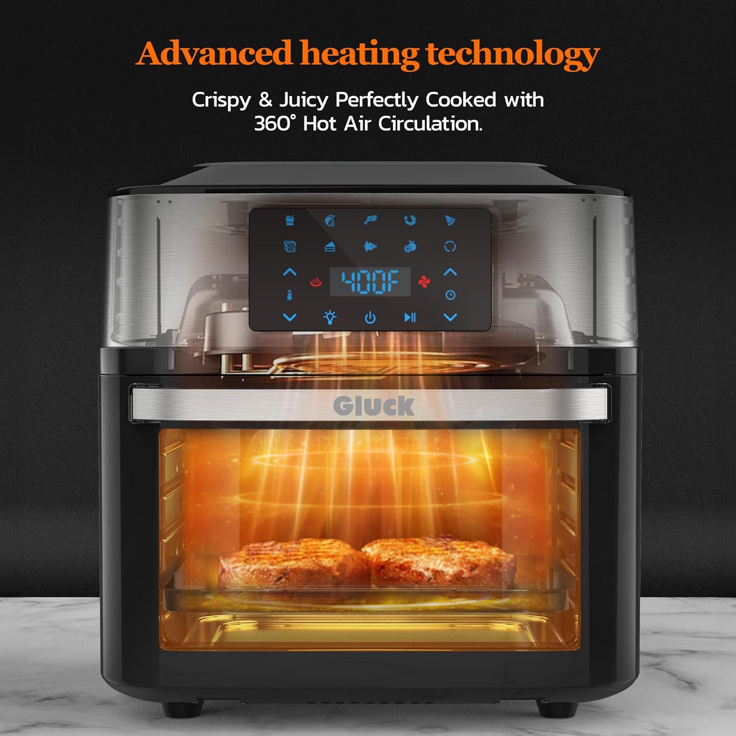 Large 20-quart air fryer 10-in-1 oven-air fryer combo Air fryer with rotisserie rack 3 dehydrating racks wourant