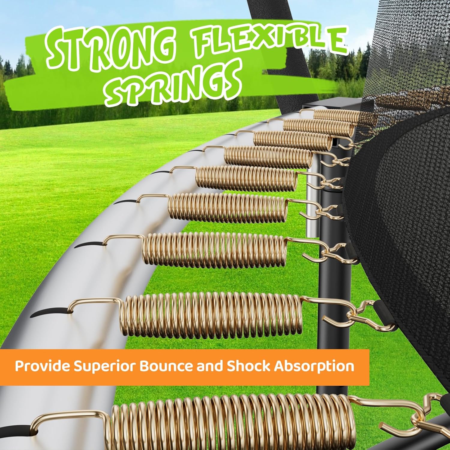 Gigu 10FT 12FT 14FT Recreational Trampolines with Enclosure Net and Ladder and Anti-Rust Coating, ASTM Approved Trampoline Outdoor for Kids and Adults Outdoor Yard Trampolines wourant