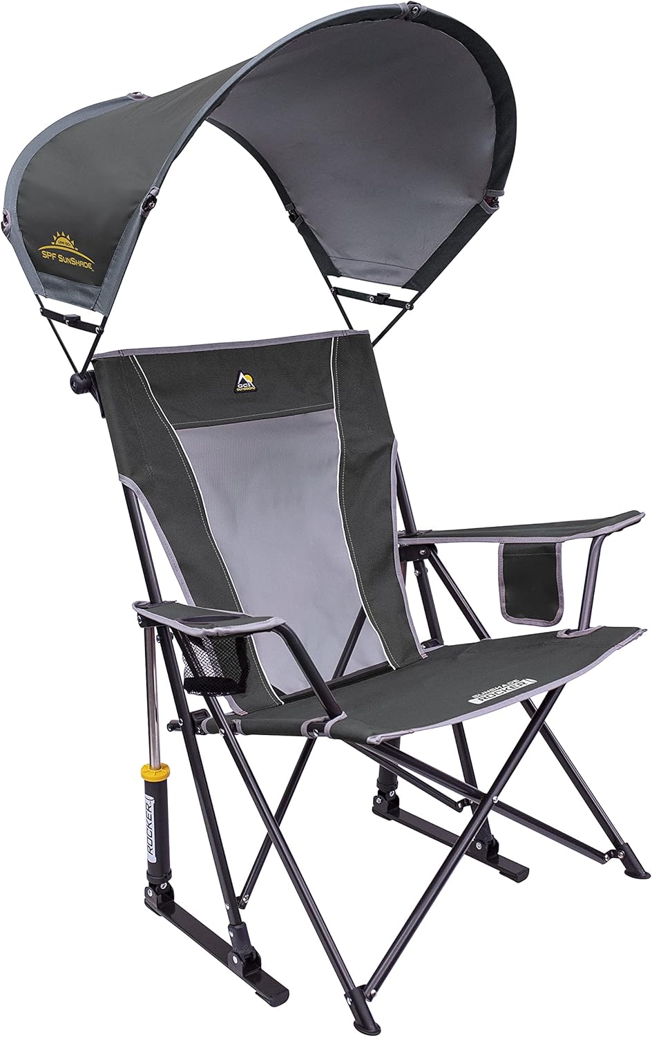 GCI Outdoor Sunshade Rocker Outdoor Rocking Chair with Canopy woonhhop