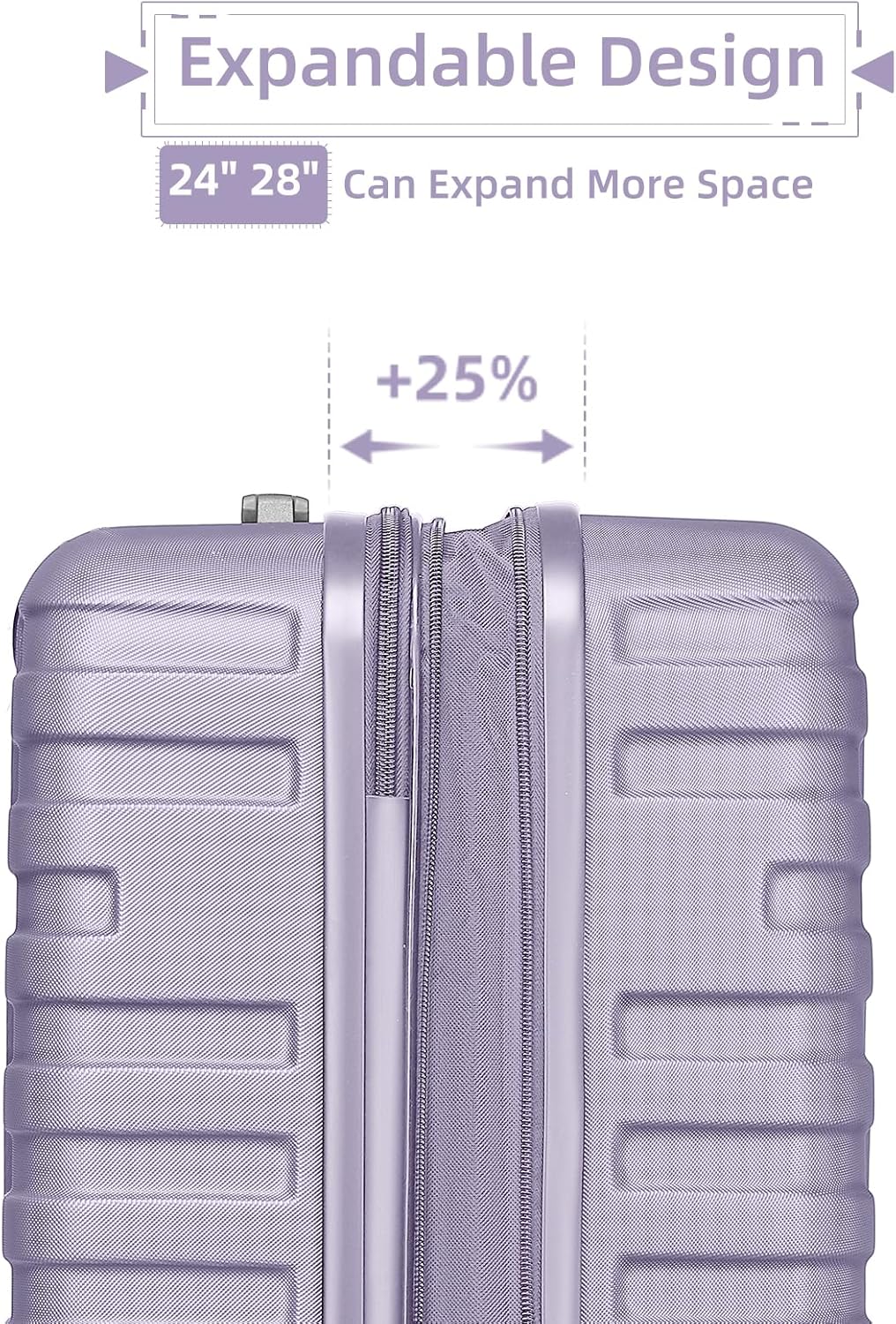 Luggage 6-piece hardshell expandable suitcase lightweight travel carry-on luggage set wourant