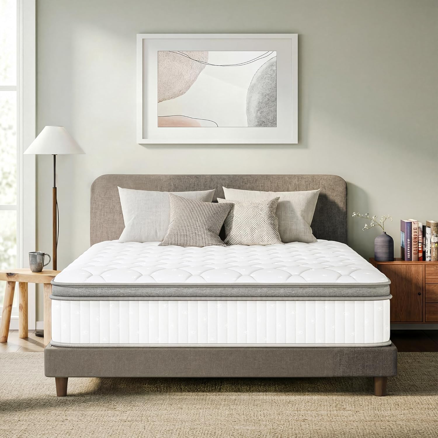 GAESTE 8 Inch Full Cooling Gel Memory Foam Mattress for Cool Sleep Medium Firm CertiPUR-US Certified Foam, Mattress in a Box Pressure Relief Removable Cover No Fiberglass (Full, 8 in) woonhhop
