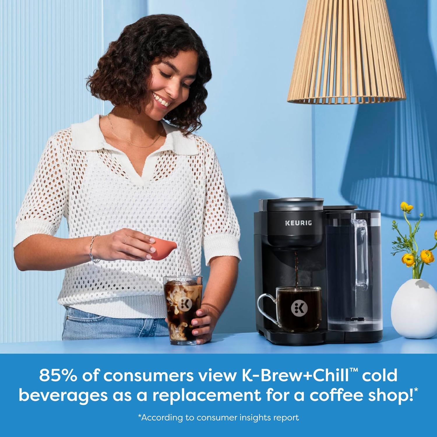 Keurig K-Brew+Chill Iced or Hot Single-Serve K-Cup Coffee Maker with MultiStream and QuickChill Technology, 70oz. Removable Reservoir wourant