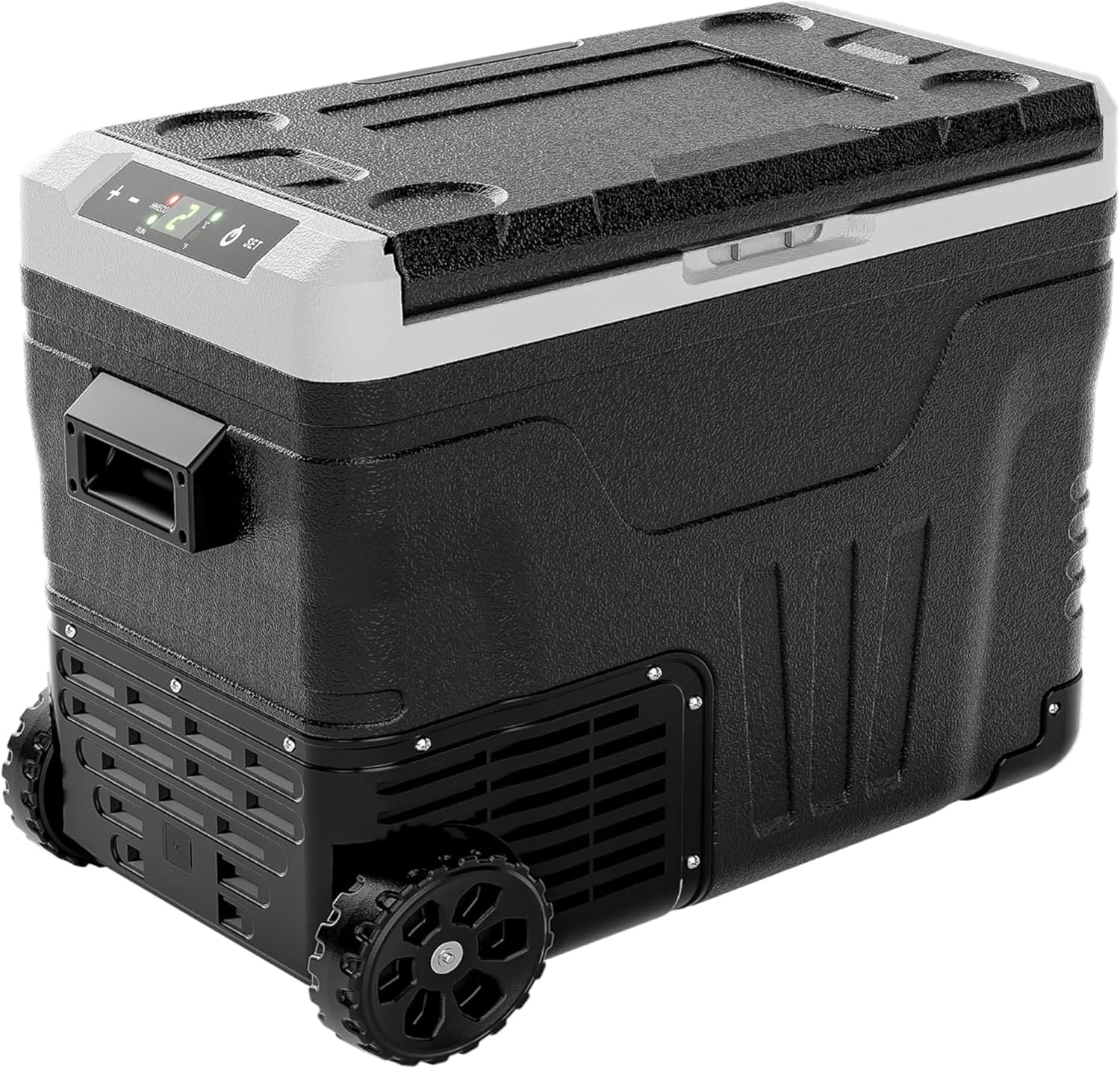 EUHOMY 12 Volt Refrigerator 53QT(50L) Electric Cooler Portable Freezer 12V/24V DC wourant