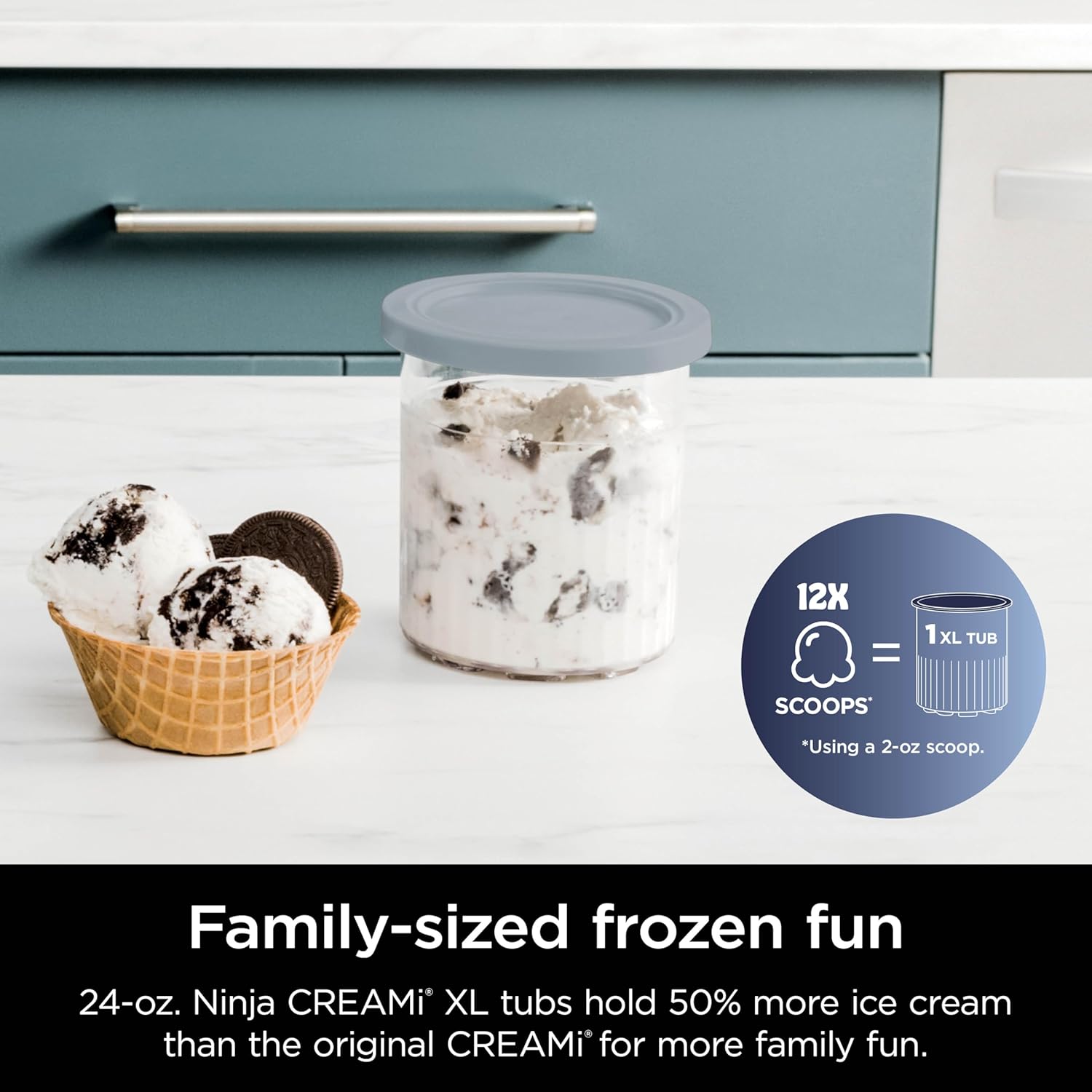 Ninja NC301 CREAMi Ice Cream Maker, for Gelato, Mix-ins, Milkshakes, Sorbet, Smoothie Bowls & More, 7 One-Touch Programs, with (2) Pint Containers & Lids, Compact Size, Perfect for Kids, Silver wourant