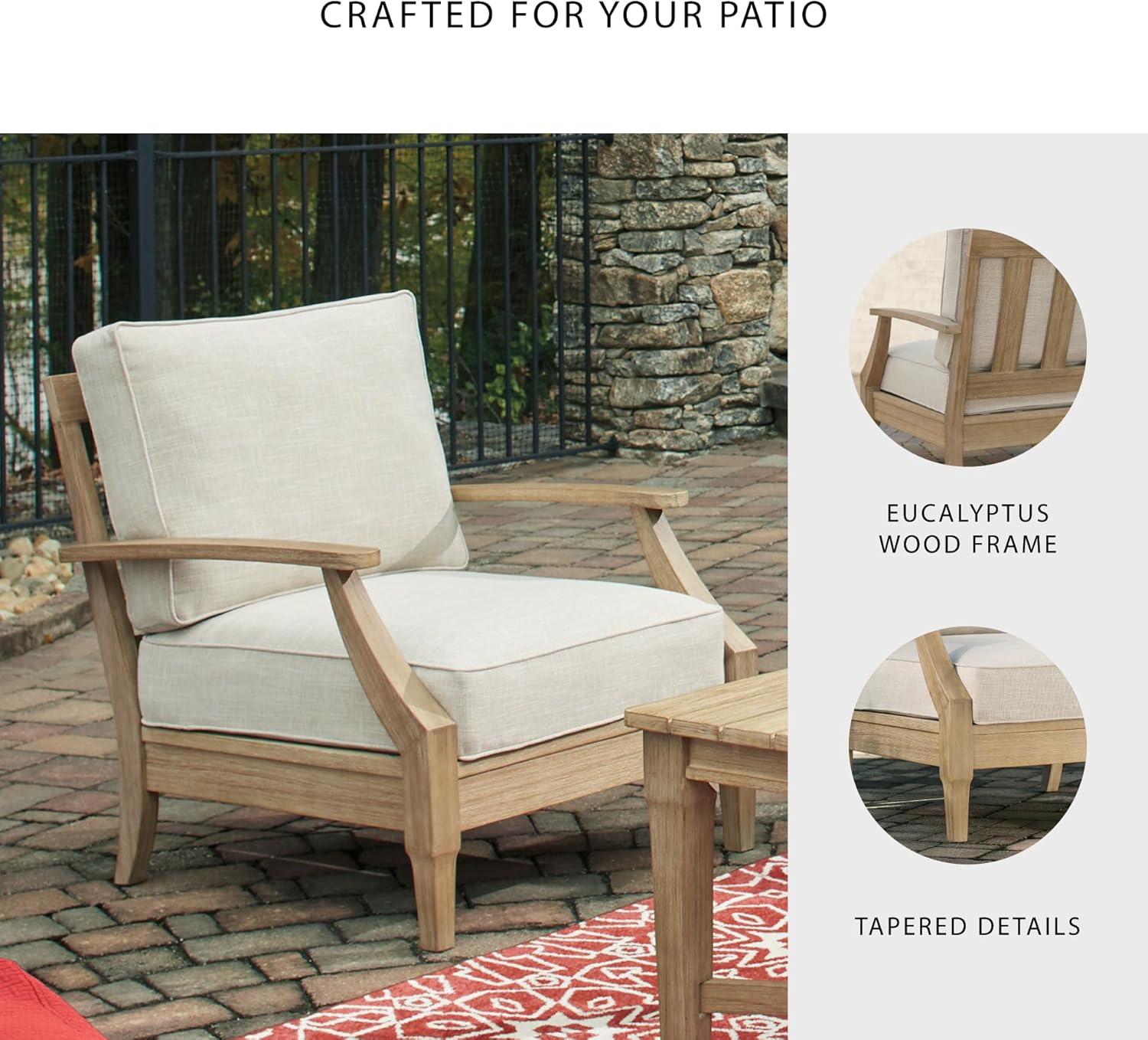 Coastal view outdoor terrace eucalyptus sofa wourant