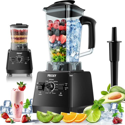 2400W High Speed Countertop Blender, 101oz Large Capacity, BPA-Free, 25000 RPM Blenders for Smoothies, Ice Crushing, Soups, Nut Butters & Baby Food (Gray, 3L) wourant