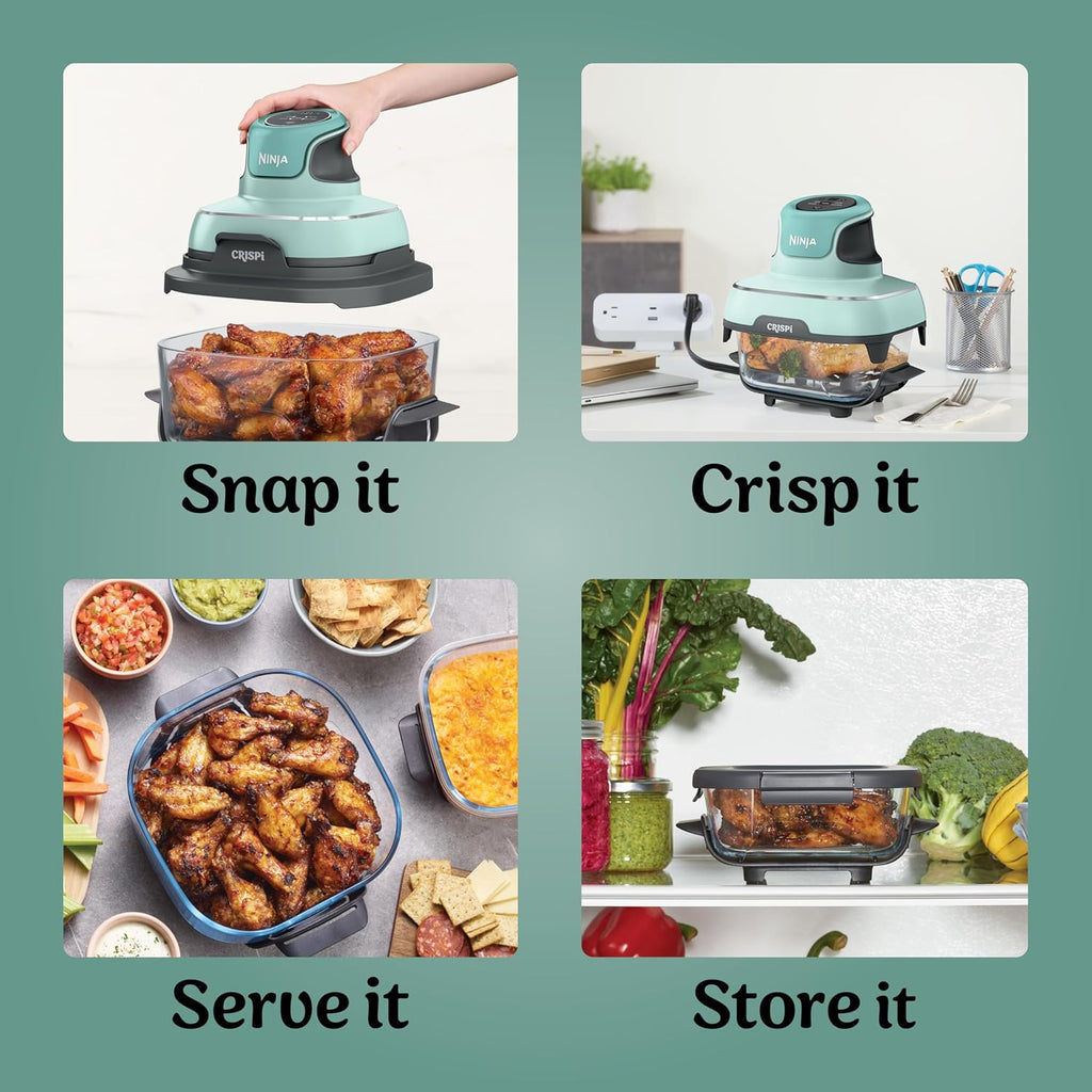 Ninja Crispi 4-in-1 Portable Glass Air Fryer Cooking System wourant
