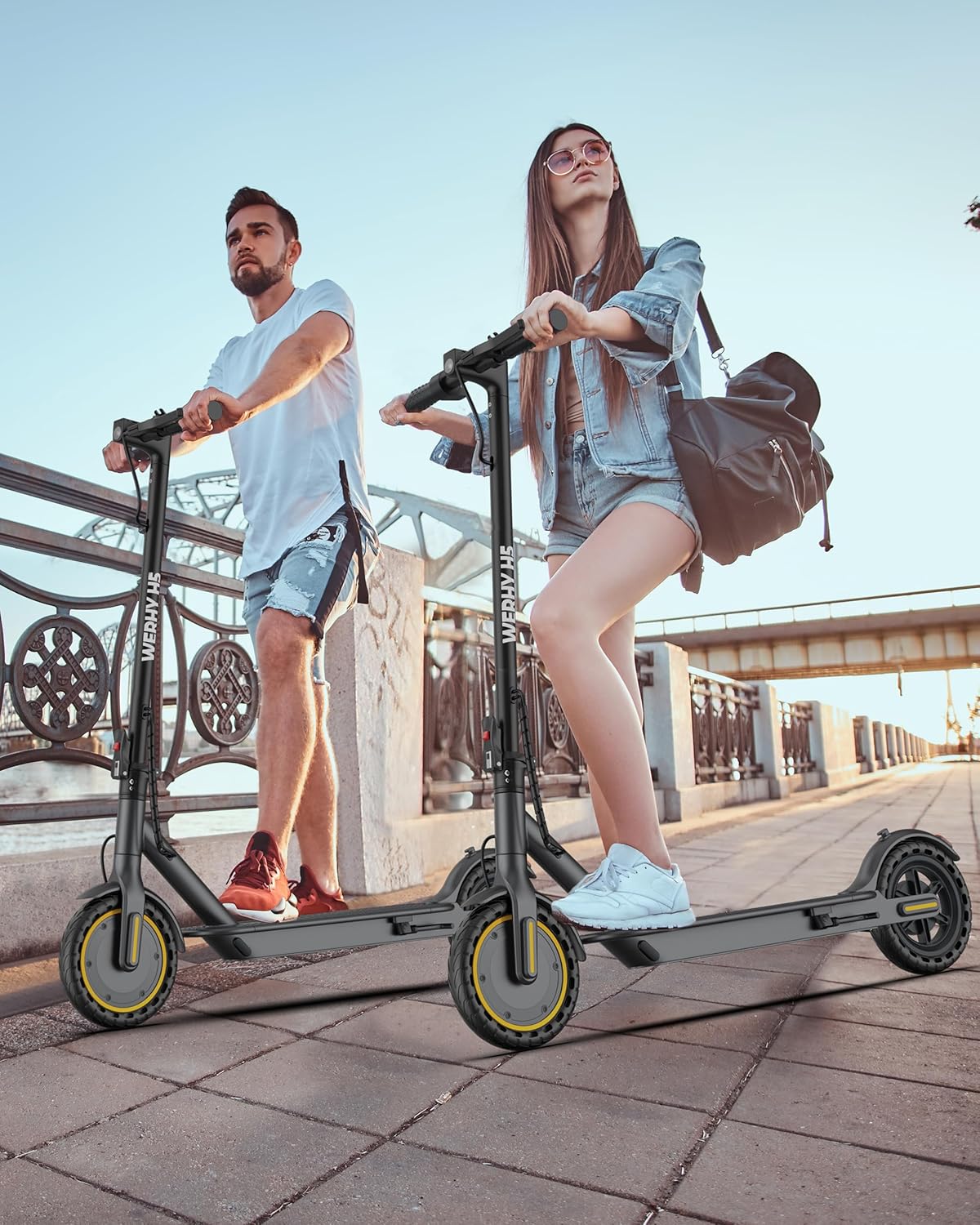 Electric Scooter, 350W/500W Motor, Top Speed 19/22 mph, Max 16/23/28Miles Ranges, Foldable E Scooter for Adults wourant