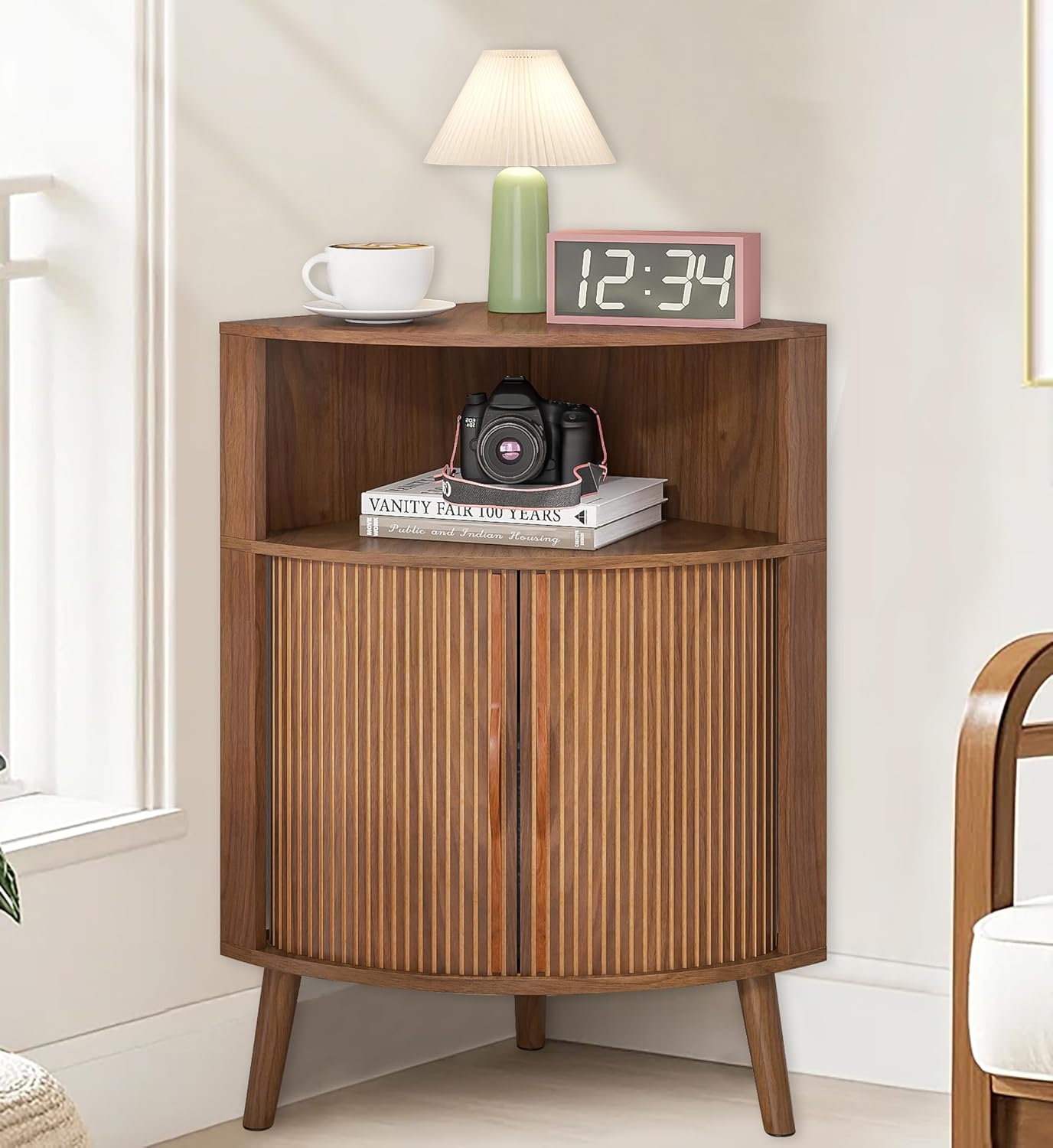 Corner Cabinet, 66.73'' Tall Modern Corner Bathroom Storage Cabinet wourant