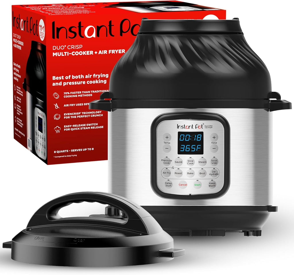 Instant Pot Duo Crisp 11-in-1 Air Fryer and Electric Pressure Cooker Combo with Multicooker Lids that Air Fries wourant
