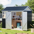 Breezz Outdoor Storage Shed 10 x 12ft. Utility Tool Shed Metal Storage Garden Shed wourant