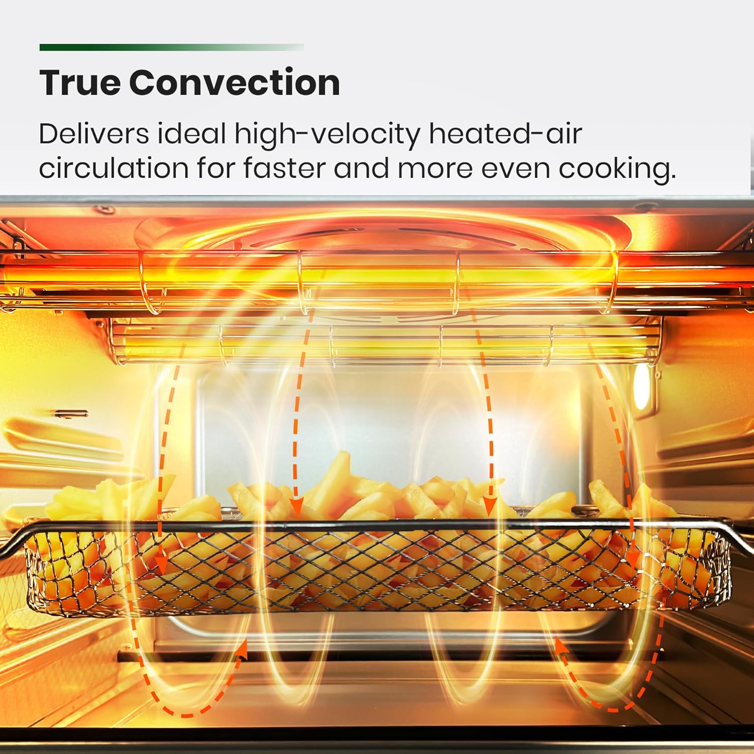 Infrared Heating Air Fryer Toaster Oven, Extra Large Countertop Convection Oven 10-in-1 Combo, 6-Slice Toast, Enamel Baking Pan Easy Clean with Recipe Book, Black Matte Stainless Steel wourant