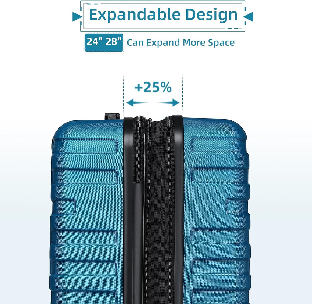 Luggage 6-piece hardshell expandable suitcase lightweight travel carry-on luggage set wourant