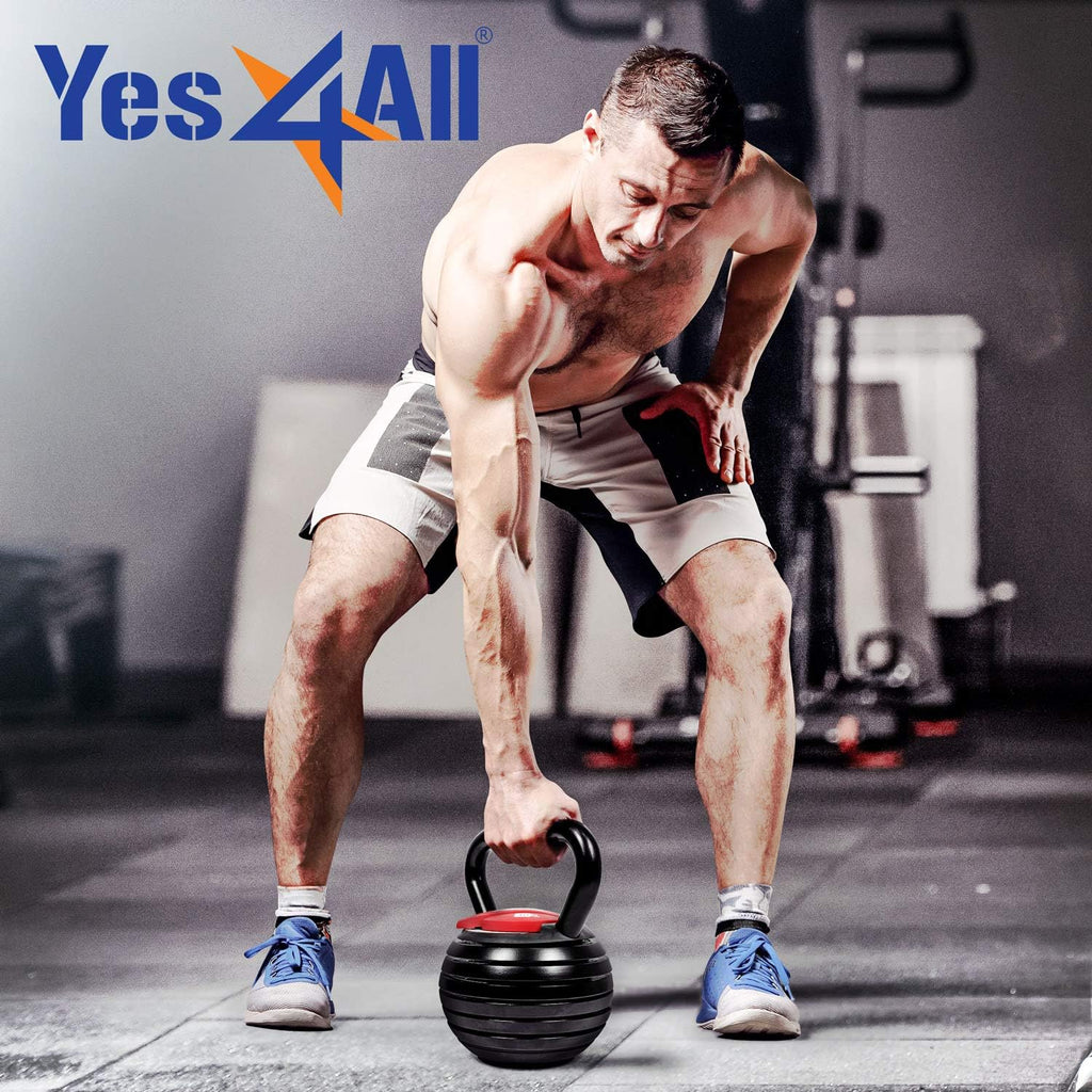 Yes4All Adjustable Kettlebell, Kettle Grip, Kettlebell Handle, Convert to Kettlebells Weight Set wourant