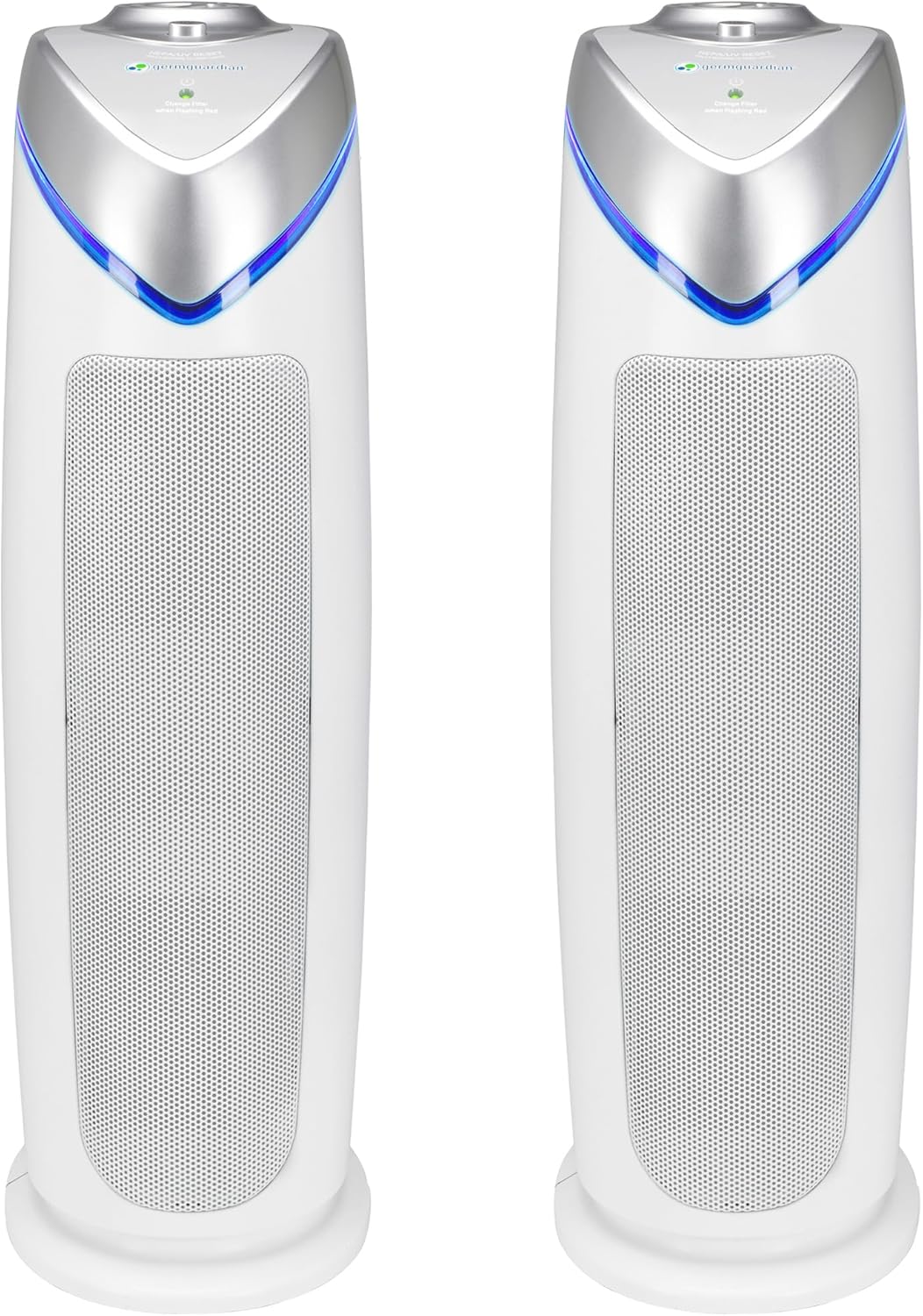 GermGuardian Air Purifier for Home with HEPA Pure Filter, for Wildfire Smoke, Pet Dander, Pollen, Odors, Large Rooms Up To 743 Sq. Ft., Removes 99.97% Pollutants, UV-C Light, 22", AC4825E, Gray wourant